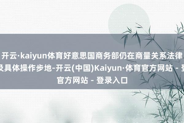 开云·kaiyun体育好意思国商务部仍在商量关系法律依据以及具体操作步地-开云(中国)Kaiyun·体育官方网站 - 登录入口