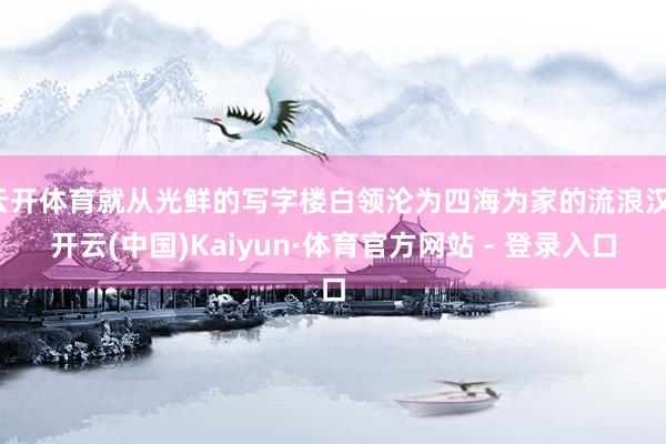 云开体育就从光鲜的写字楼白领沦为四海为家的流浪汉-开云(中国)Kaiyun·体育官方网站 - 登录入口